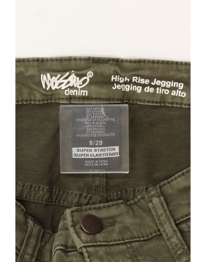 MOSSIMO Womens High Rise Jegging Jeans US 8 Medium W29 L27 Khaki Cotton Vintage Mossimo and Second-Hand Mossimo from Messina Hembry 