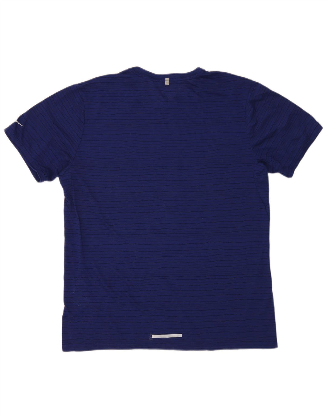 Nike Herren Dri Fit T-Shirt Top XL Marineblau gestreift aus Polyester