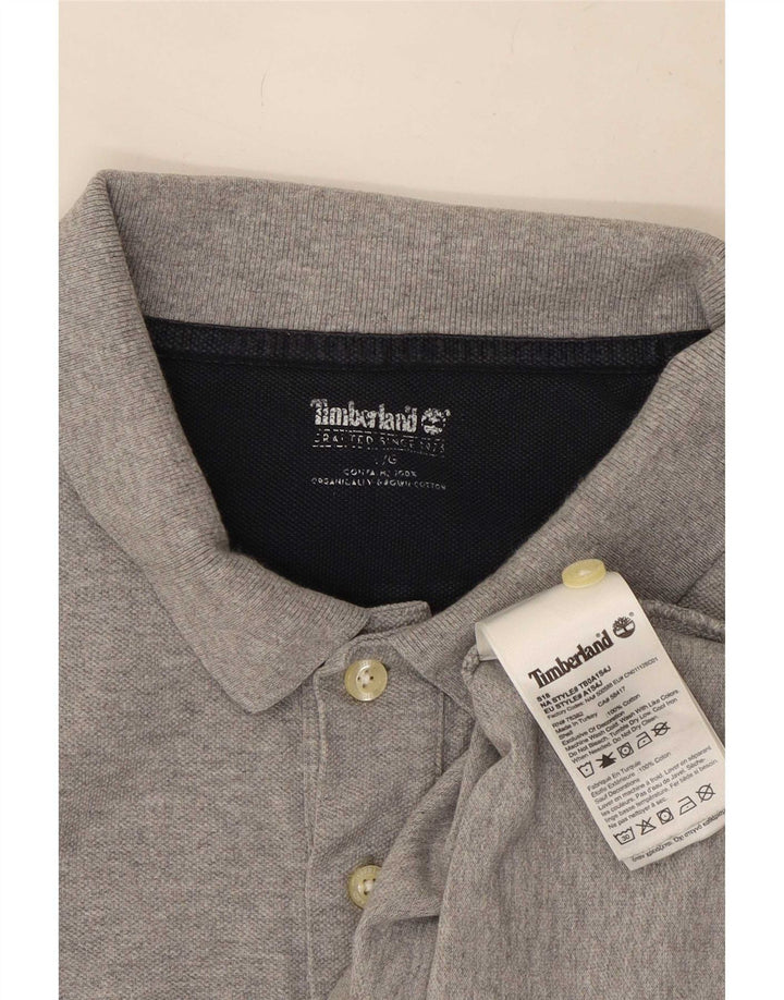 Timberland Herren-Poloshirt, große graue Baumwolle