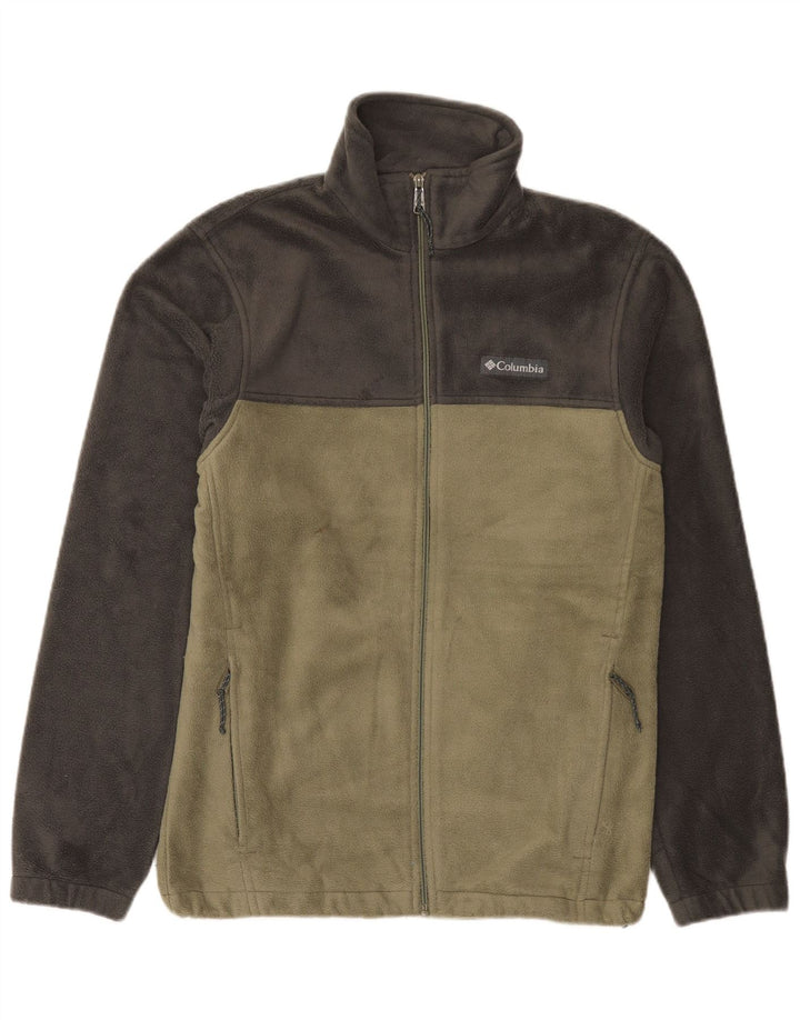 Columbia Herren Fleecejacke UK 10 Small Grün Colourblock Polyester