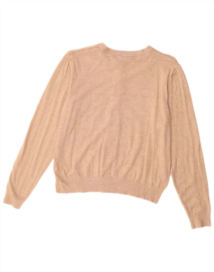 MARKS & SPENCER Damen-Cardigan-Pullover UK 12 Mittelbeige Viskose