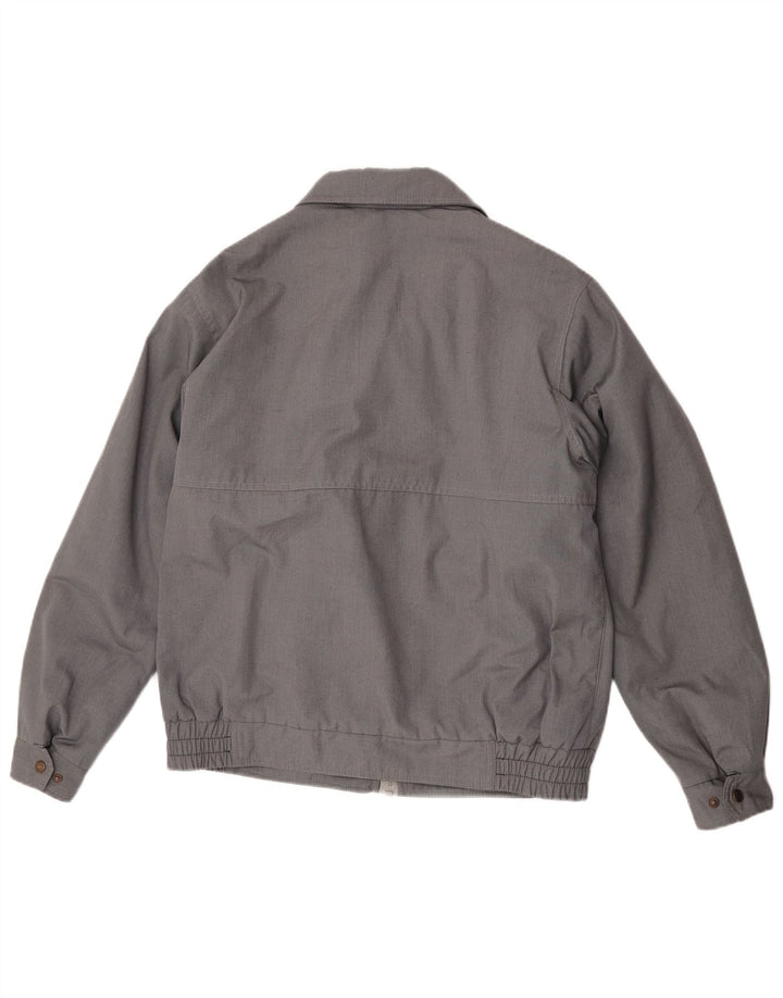 Vintage Herren Bomber Windjacke UK 38 Mittelgrau