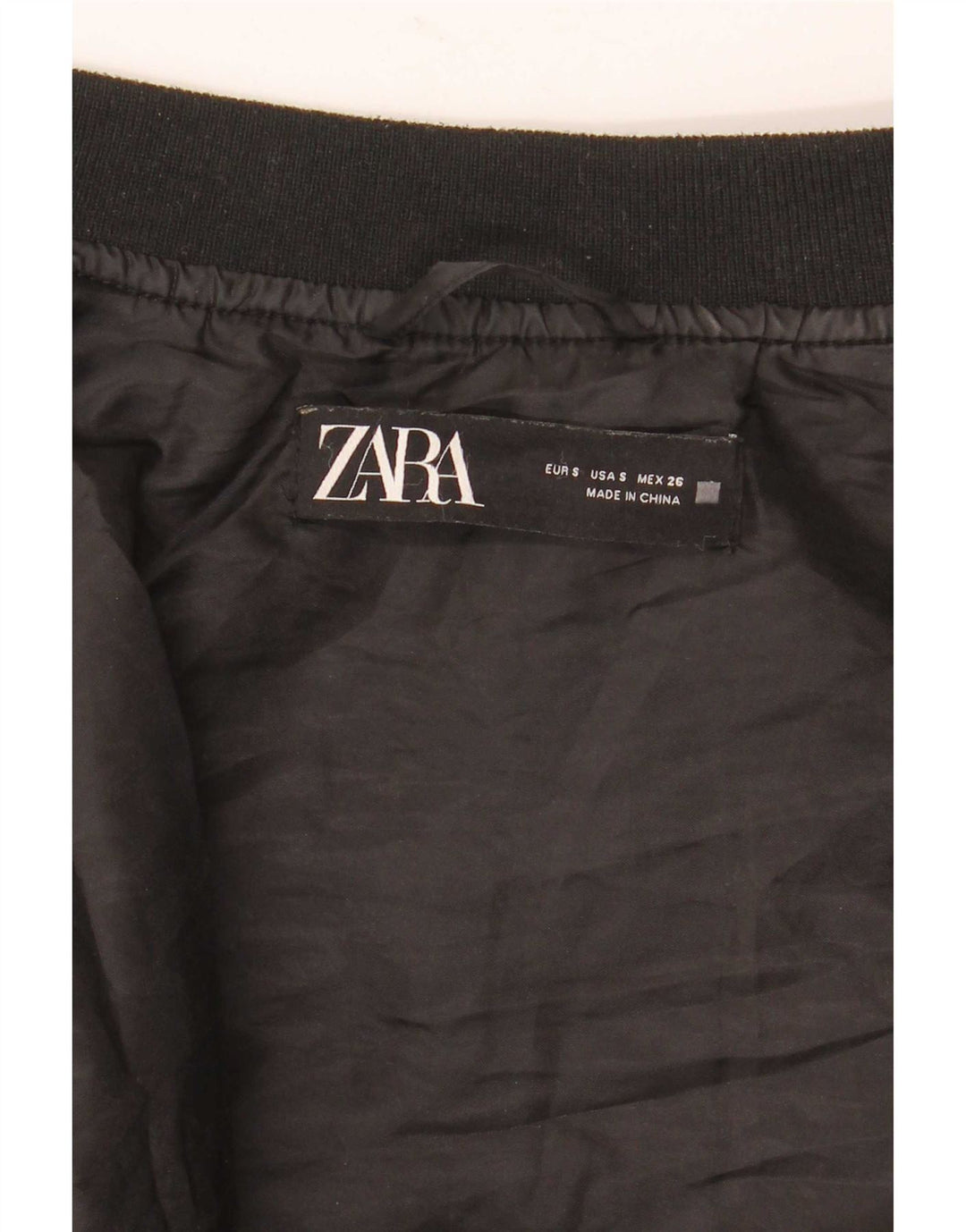 Zara Damen Übergroße Steppjacke UK 10 Small Schwarz