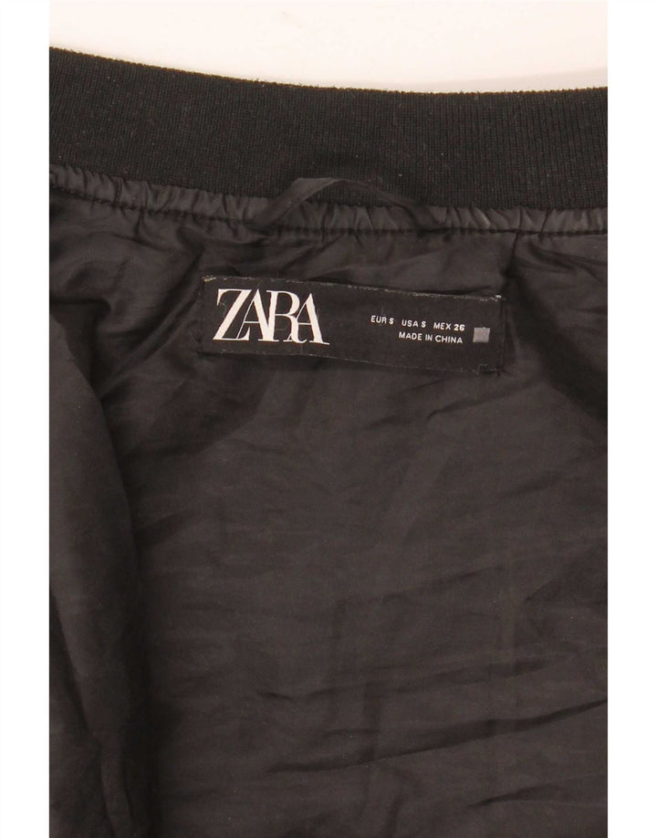 Zara Damen Übergroße Steppjacke UK 10 Small Schwarz