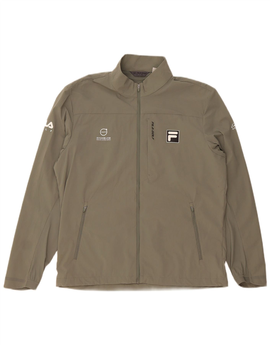 Fila Damen-Trainingsanzugoberteil mit normaler Passform, UK 18, XL, Khaki