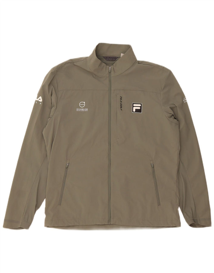Fila Damen-Trainingsanzugoberteil mit normaler Passform, UK 18, XL, Khaki