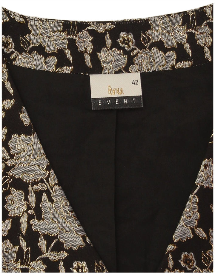 Tru Womens Crop Top EU 48 Large Schwarz geblümtes Polyamid