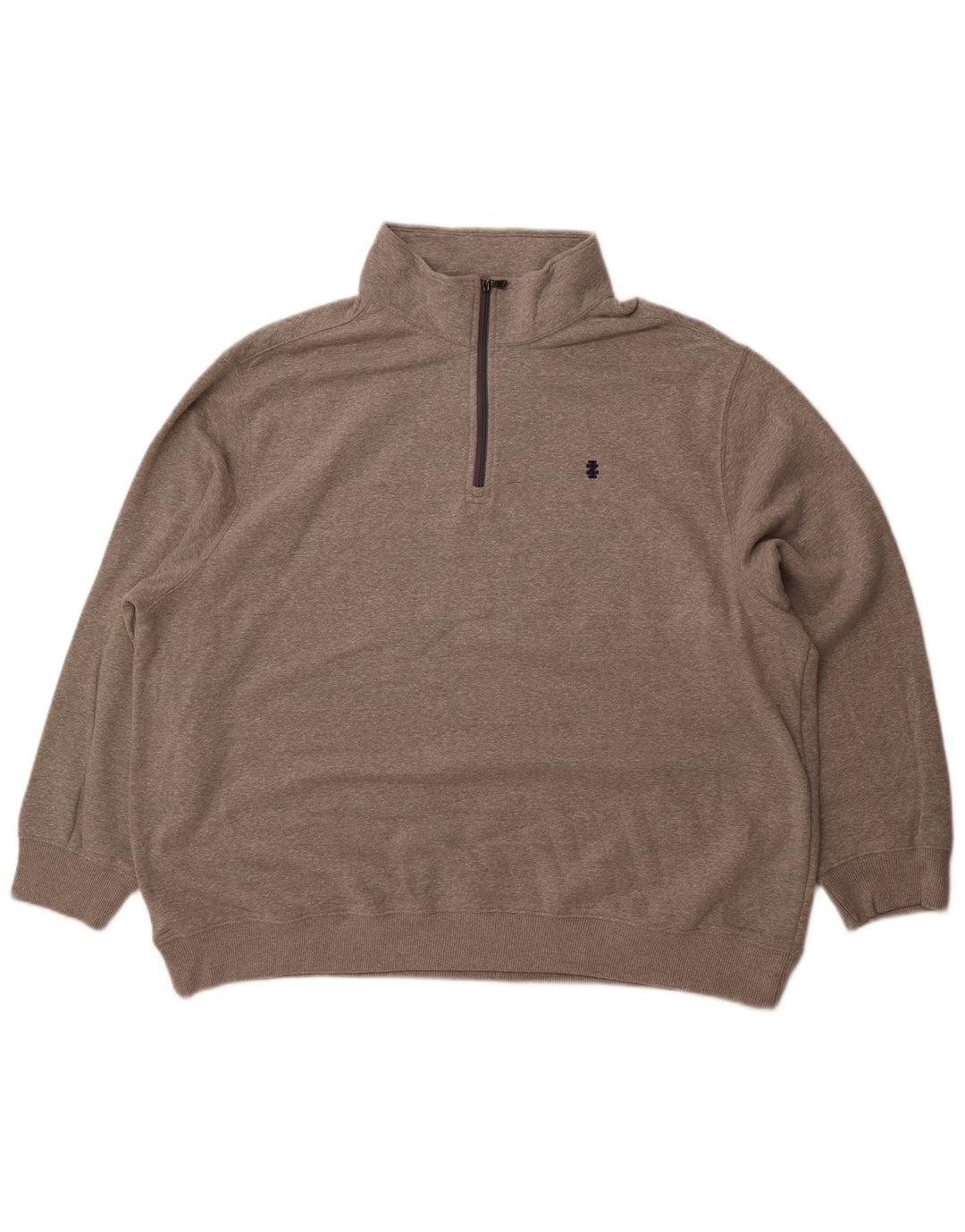 IZOD Herren-Sweatshirt mit Reißverschluss am Hals, 2XL, graue Baumwolle