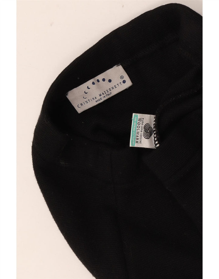 Cristina Mazzonett Damen Maxirock Medium W28 Schwarze Schurwolle