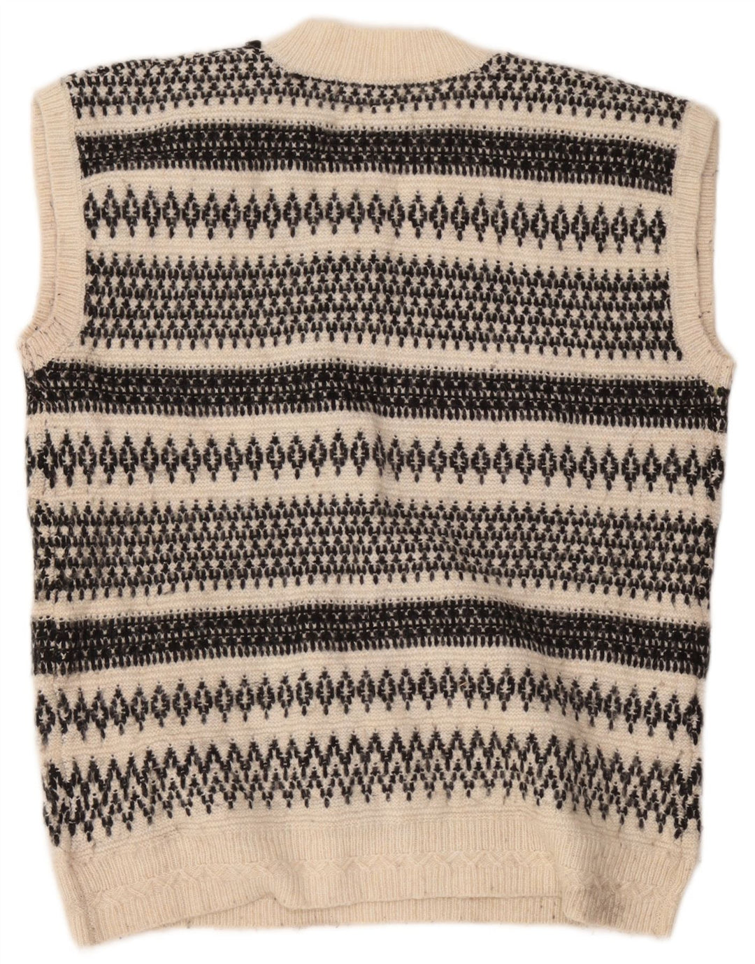 Marks & Spencer Herren-Tanktop, mittelgroß, gebrochenes Weiß, geometrisches Acryl