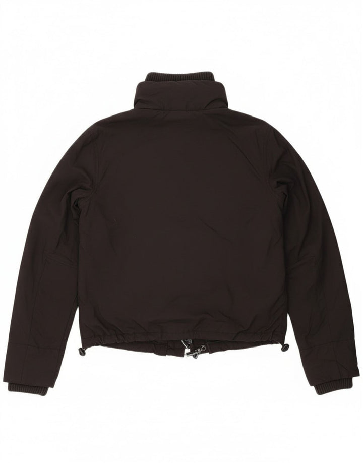Superdry Damen Graphic Regenjacke UK 14 Mittelschwarzes Nylon