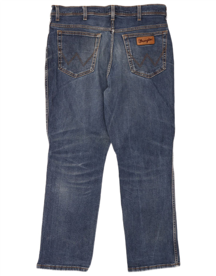 Wrangler Herren Texas Straight Jeans W38 L30 Blaue Baumwolle