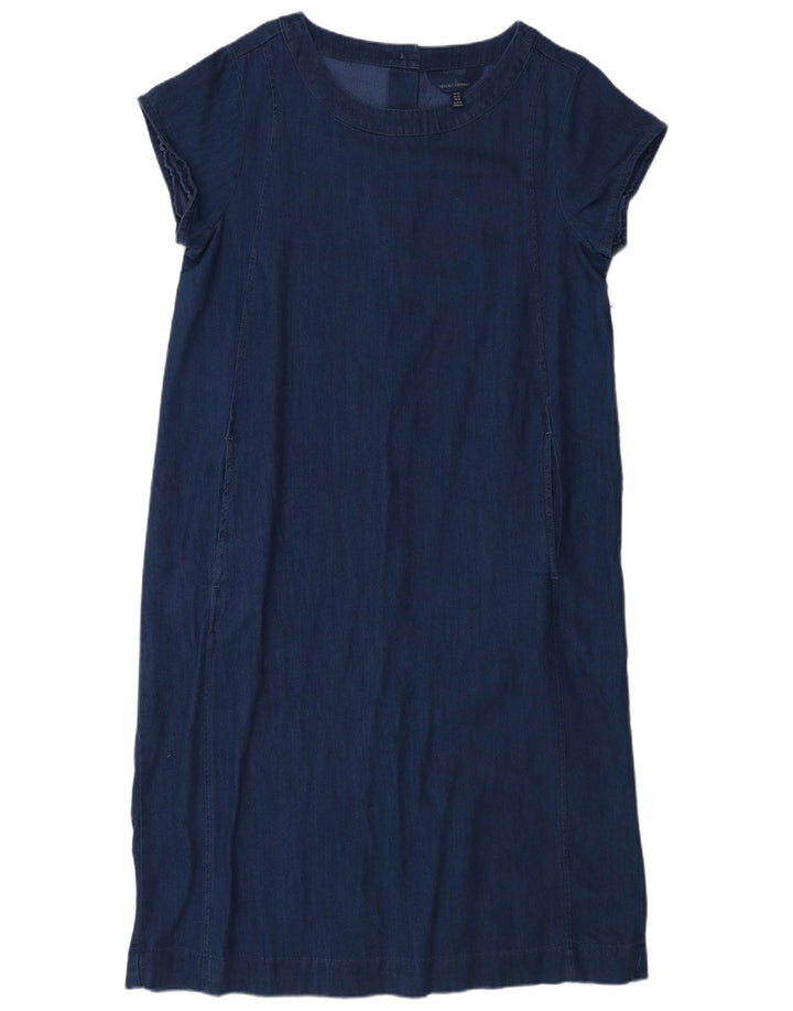 Seasalt Cornwall Damen Etuikleid UK 14 Large Marineblau Baumwolle