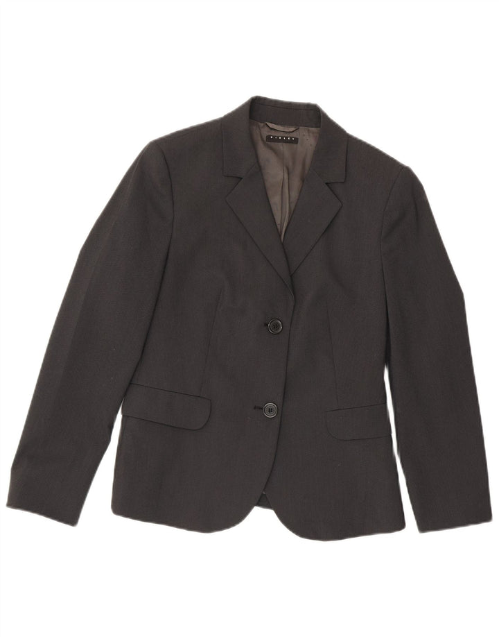 Sisley Damen 2-Knopf-Blazerjacke IT 42 Mittelgraues Polyester