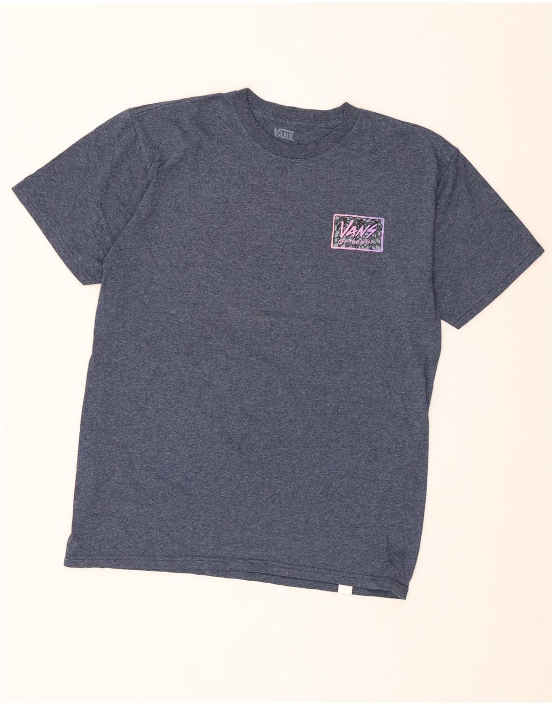 Vans Herren Grafik-T-Shirt-Oberteil Mittelblau meliert