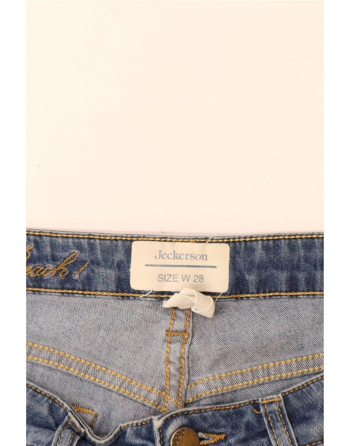 Jeckerson Damen Beach Capri Jeans W28 L19 Blaue Baumwolle