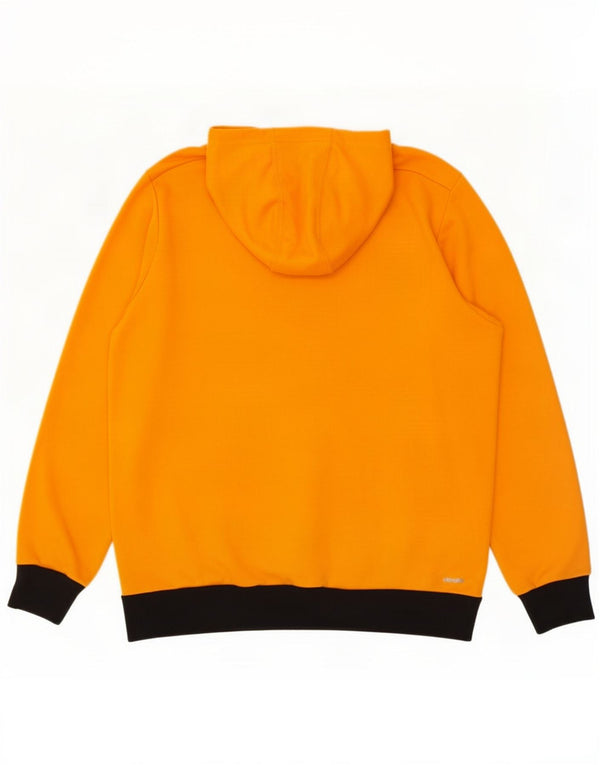 Adidas Herren Climalite Graphic Zip Hoodie Pullover 2XL Orange Farbblock