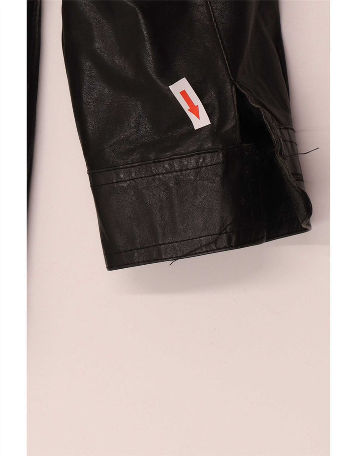 Vintage Herren Lederjacke UK 38 Medium Schwarz
