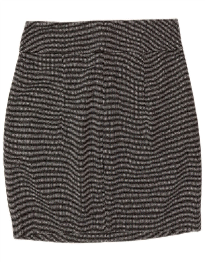 Zara Damen-Bleistiftrock, klein, W26, grau geflecktes Polyester