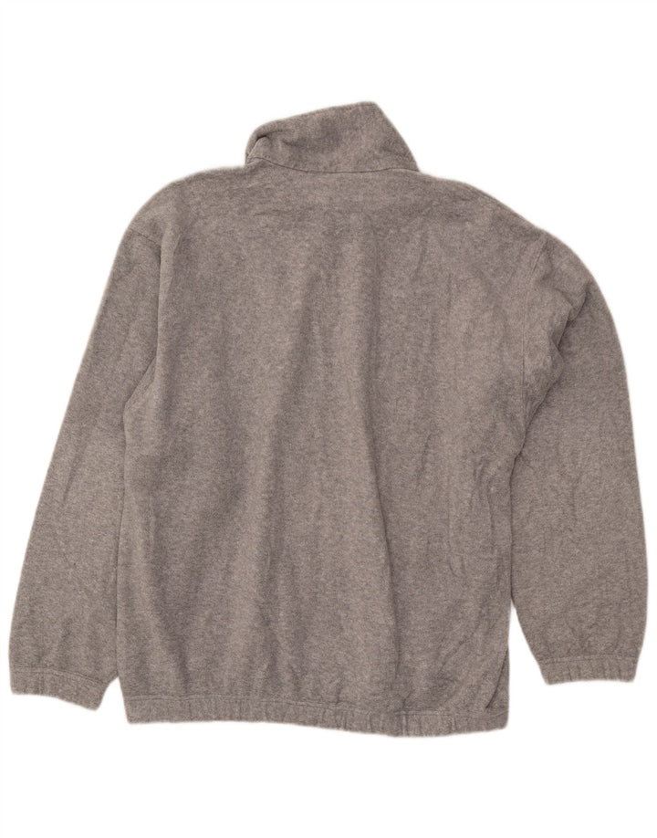 SERGIO TACCHINI Herren-Fleecepullover mit Reißverschluss am Hals, Größe L, Grau