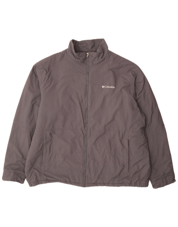 Columbia Herren-Windbreaker-Jacke, UK 44, 2XL, graues Nylon