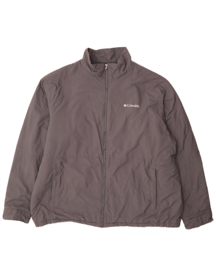 Columbia Herren-Windbreaker-Jacke, UK 44, 2XL, graues Nylon