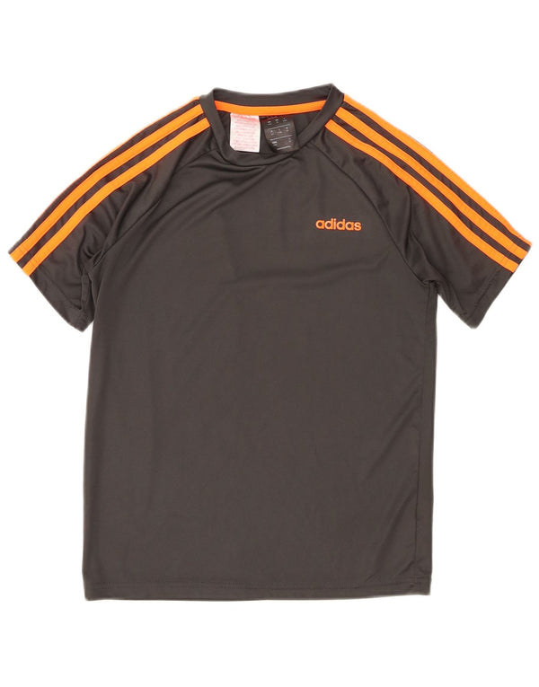 Adidas Jungen Climalite Graphic T-Shirt Top 11-12 Jahre Graues Polyester