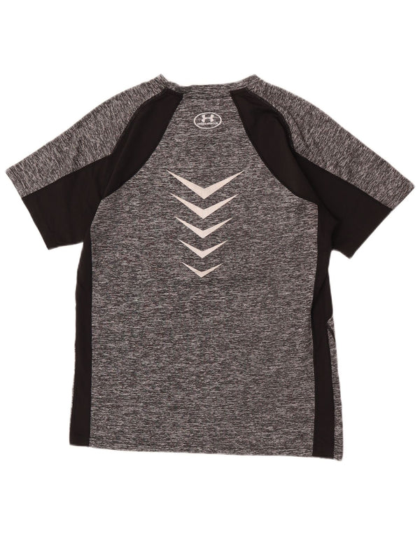 Under Armour Herren Heat Gear Grafik-T-Shirt-Oberteil, Mittelgrau, Farbblock