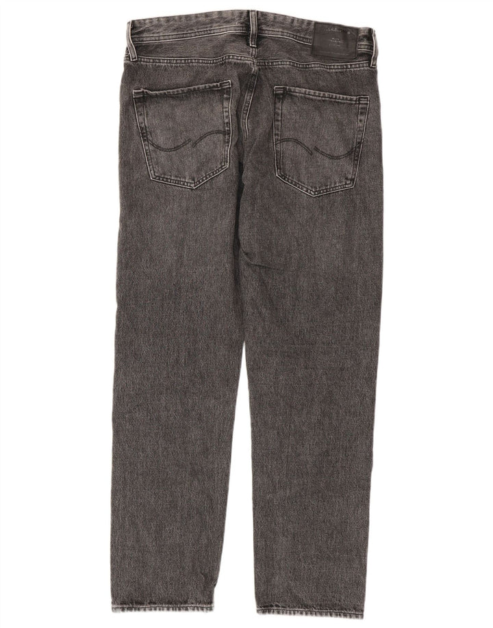Jack & Jones Herren Straight Jeans W32 L32 Graue Baumwolle