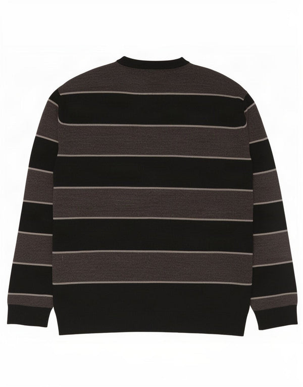 Pierre Cardin Herren-Pullover mit Rundhalsausschnitt, 4XL, grau gestreift, Acryl