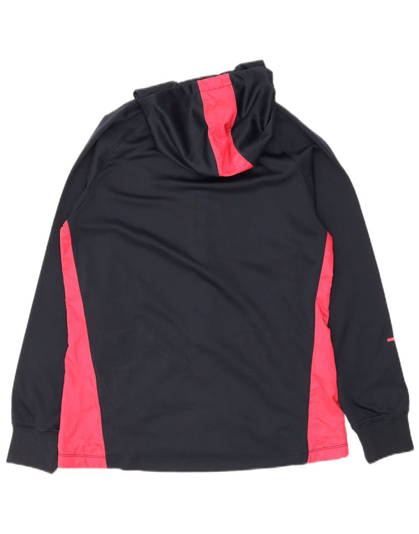 Champion Damen-Kapuzenpullover mit Reißverschluss, UK 14, Größe L, Marineblau, Farbblock