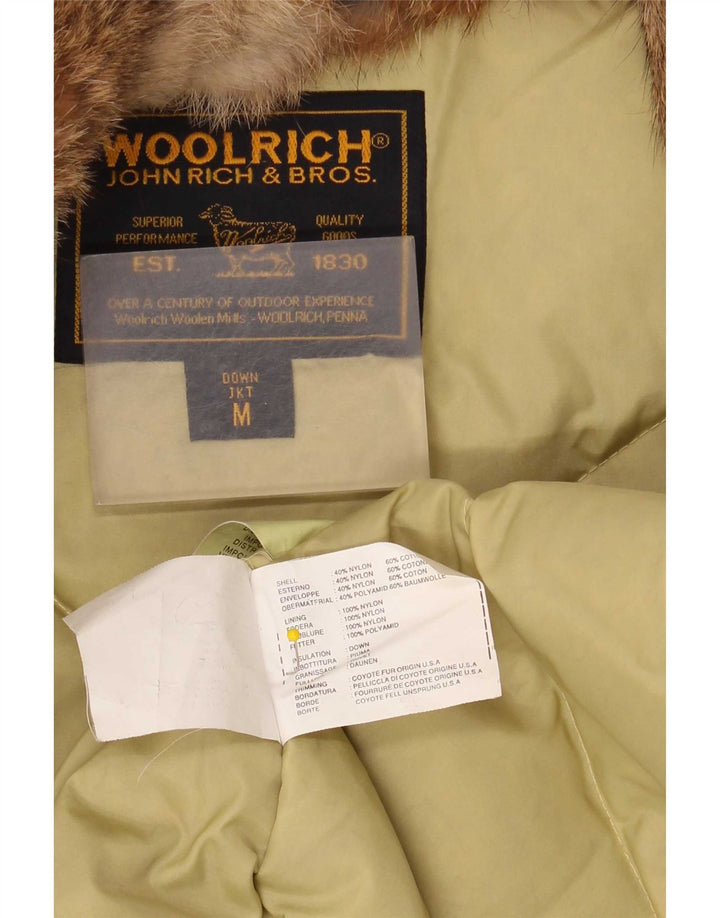 Woolrich Damen Wattierte Jacke UK 14 Medium Beige Nylon