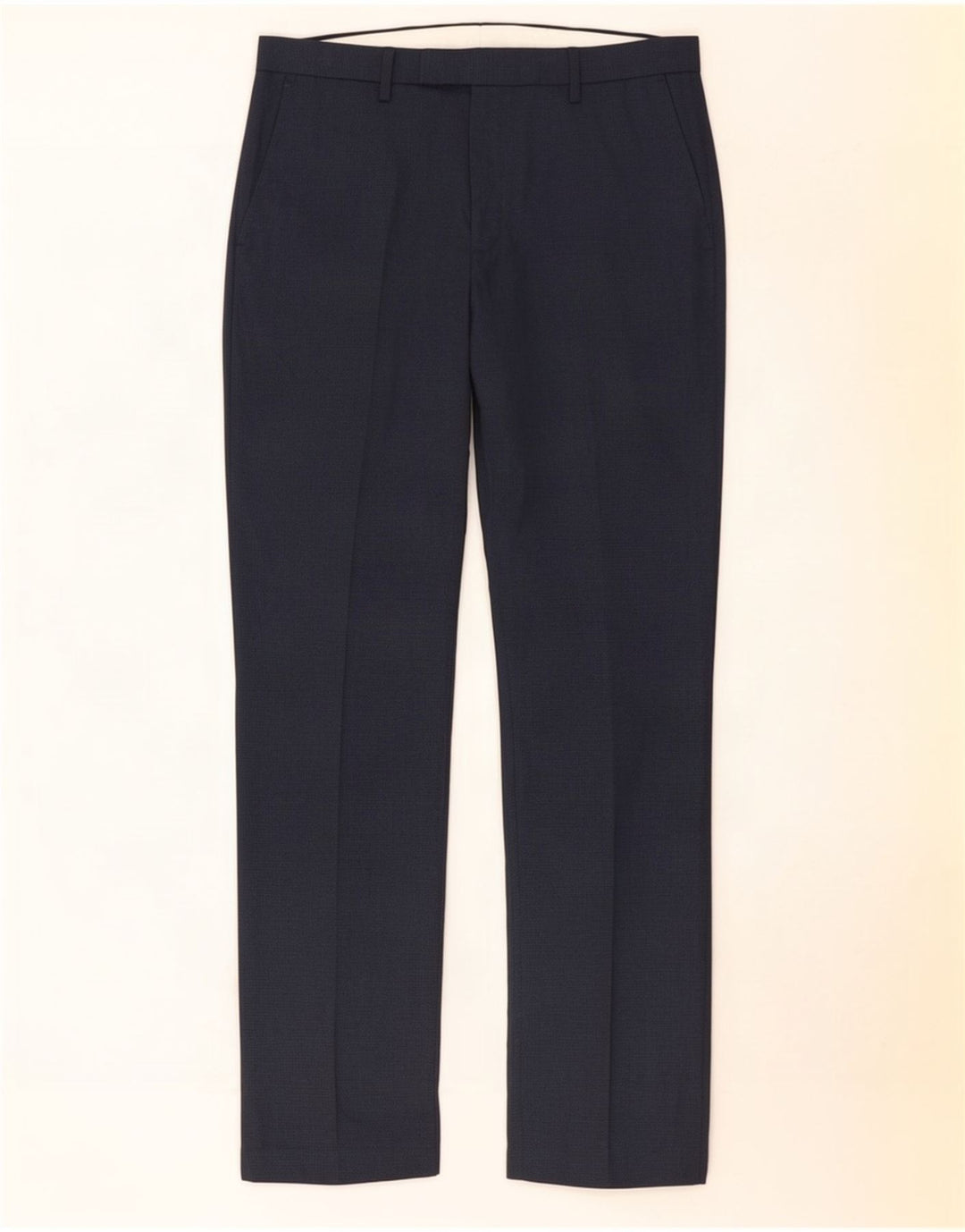 Marks & Spencer Herren-Anzughose, normal, W34, L30, Marineblau, Polyester