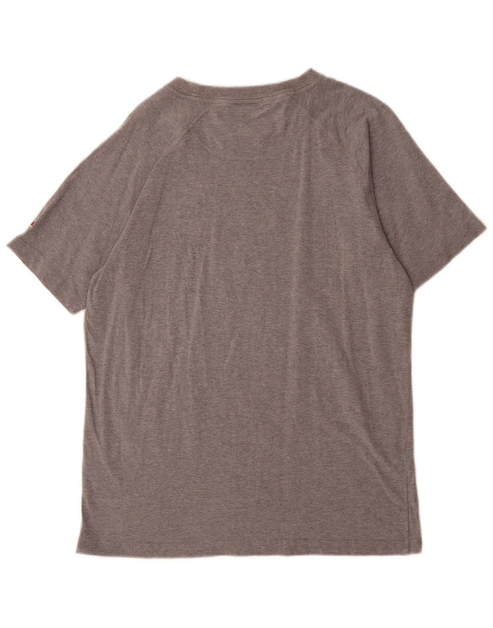 Ellesse Herren-T-Shirt mit Grafik, groß, grau gesprenkelte Baumwolle
