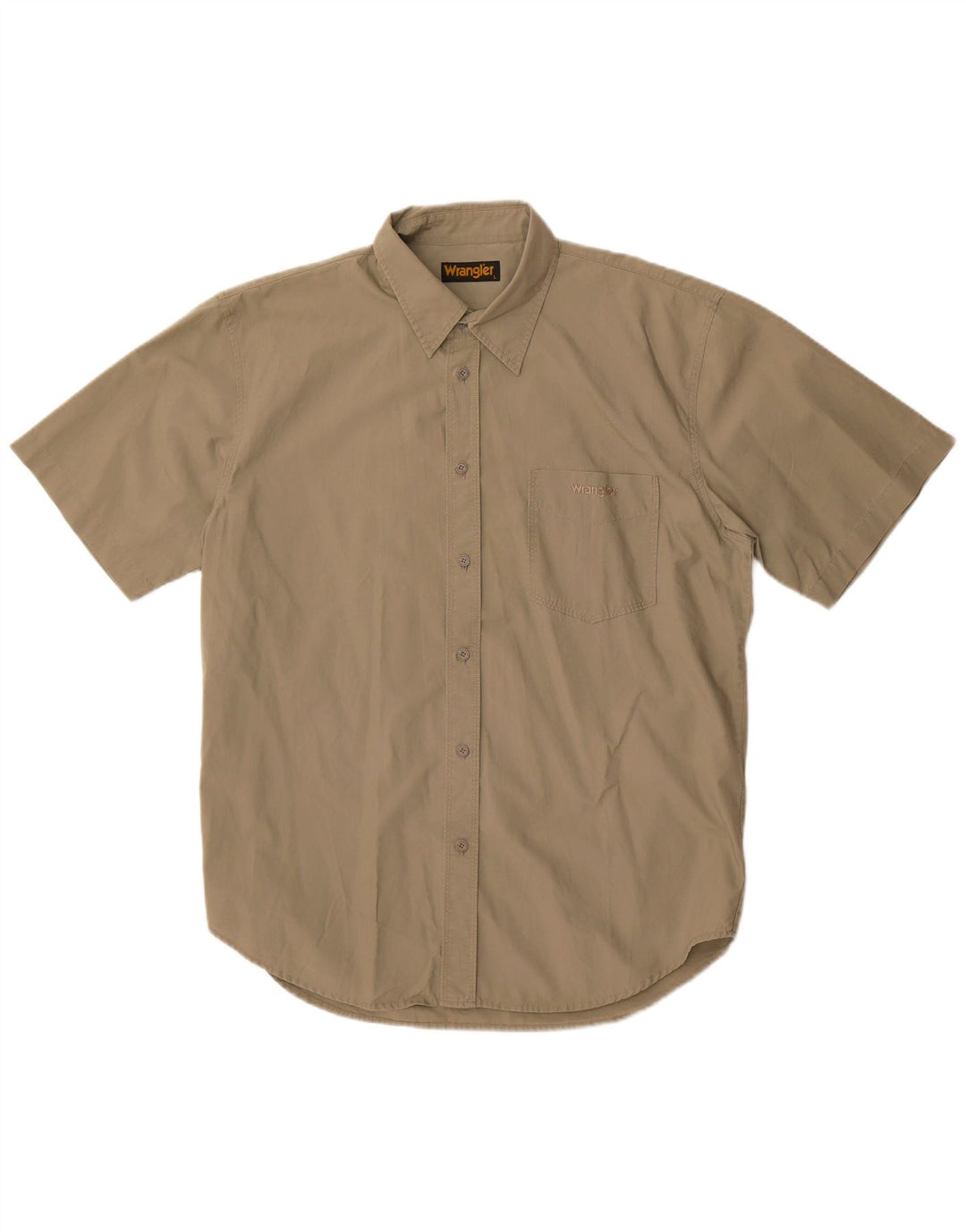 Wrangler Herren-Kurzarmhemd, groß, Khaki, Baumwolle
