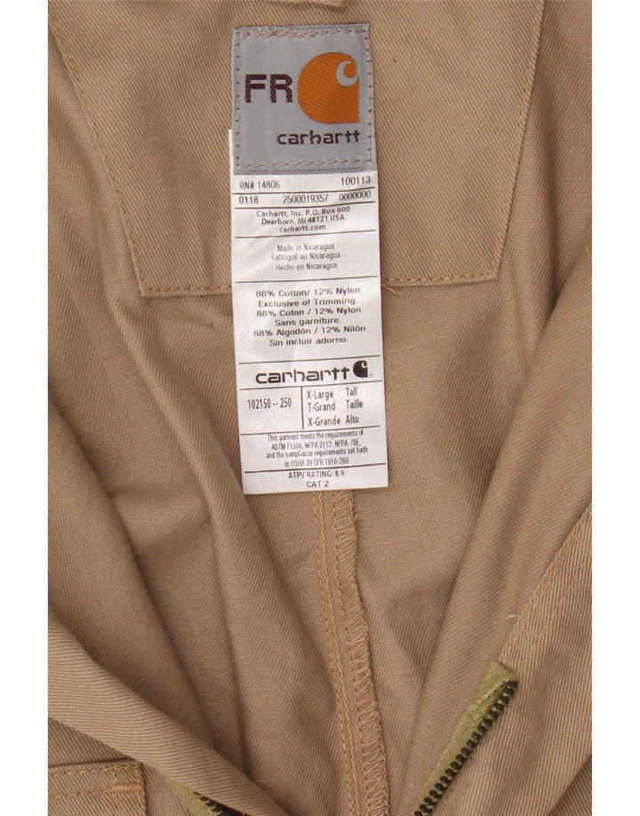 Carhartt Mens Tall Jumpsuit XL Beige Baumwolle