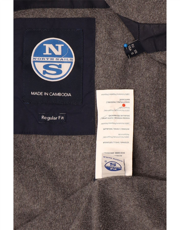 North Sails Herren-Bomberjacke mit normaler Passform, UK 42, XL, Marineblau, Farbblock