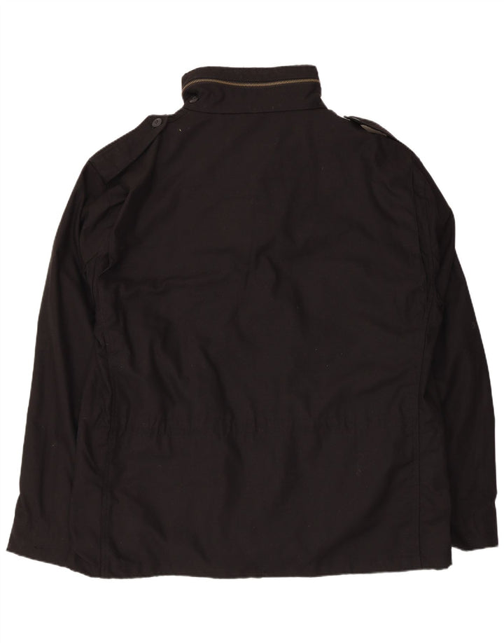 Vintage Herren Utility Jacke UK 44 2XL Schwarz Polyester