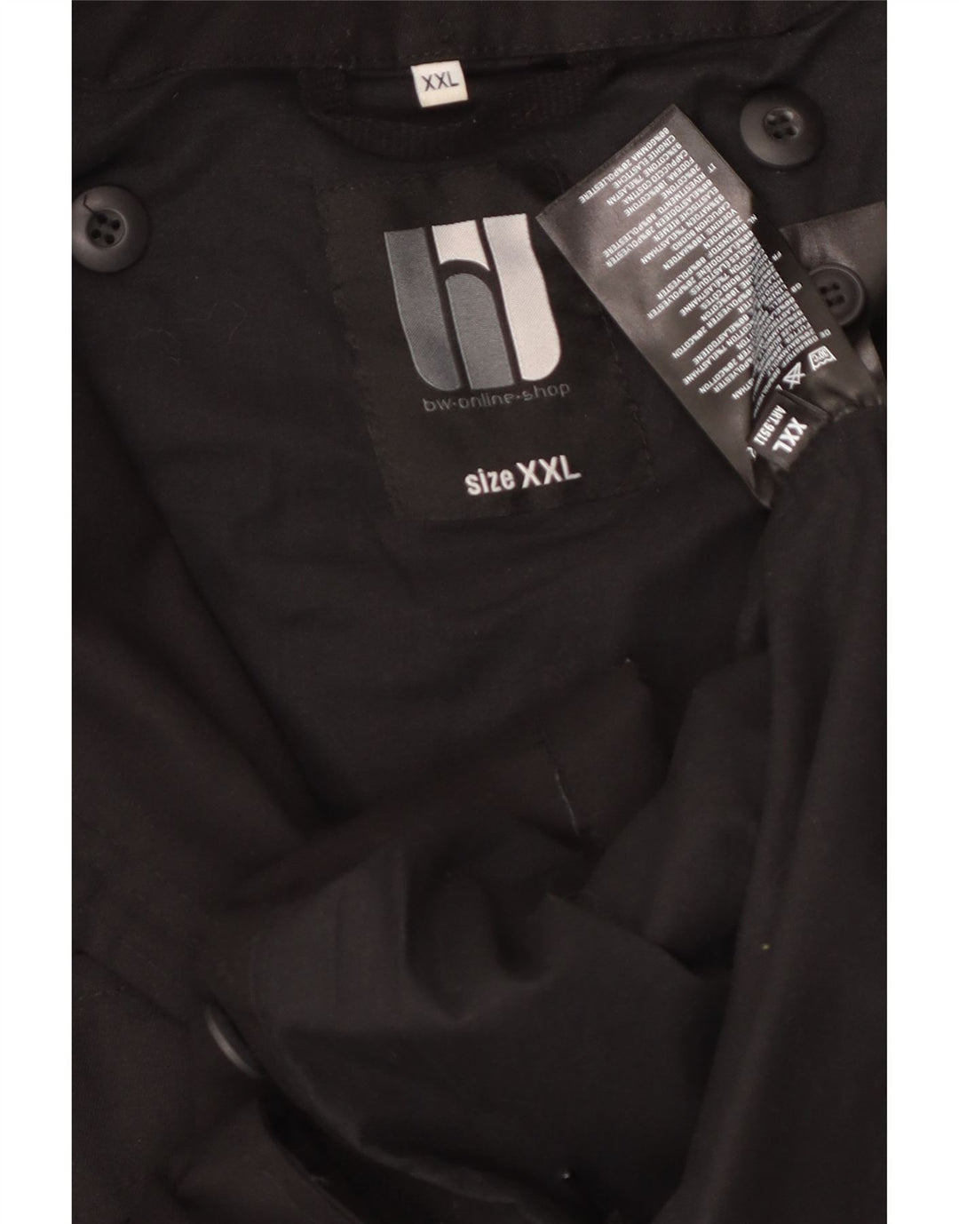 Vintage Herren Utility Jacke UK 44 2XL Schwarz Polyester