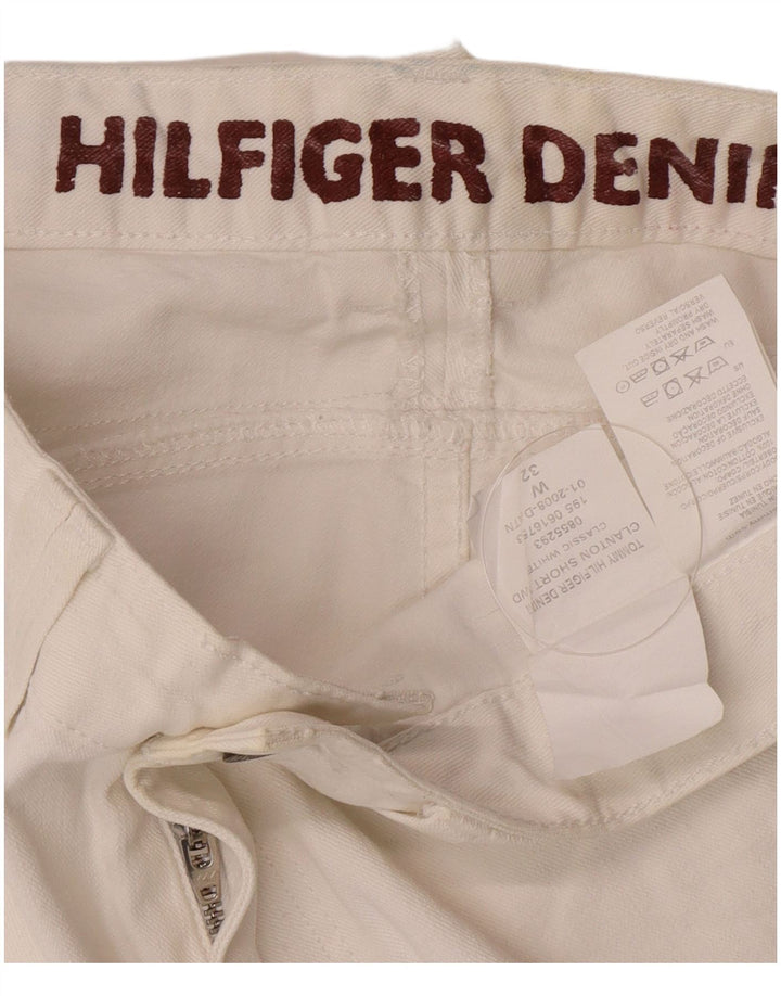 Tommy Hilfiger Herren Denim Shorts W32 Mittelweiße Baumwolle