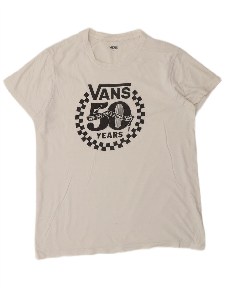 Vans Herren-T-Shirt mit Grafik, Größe S, Weiß