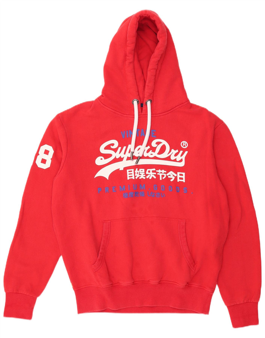 Superdry Herren Grafik-Hoodie-Pullover 2XL aus roter Baumwolle