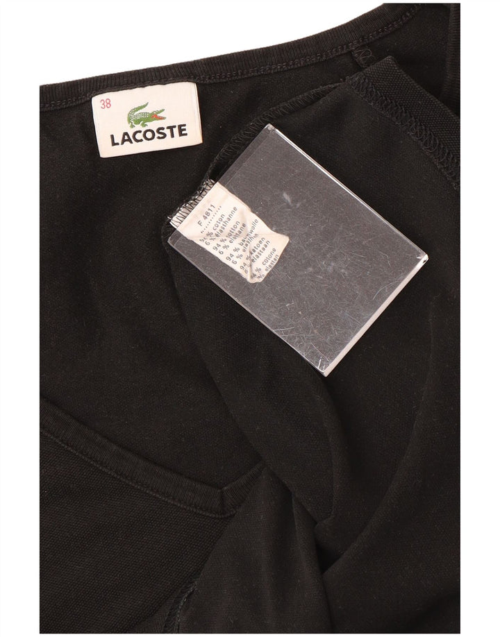 LACOSTE Damen T-Shirt Top Größe 38 Mittelschwarze Baumwolle