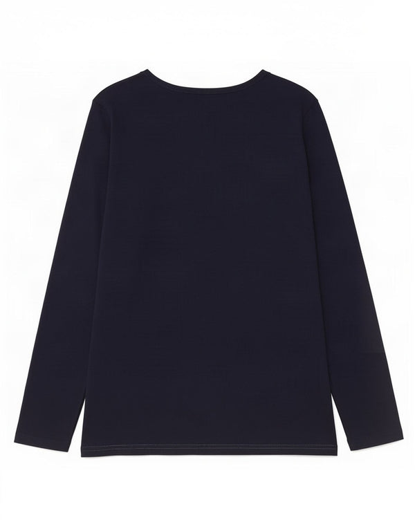 U.S. Polo Assn. Damen-Oberteil, langärmlig, Größe UK 12, mittelblau, aus Baumwolle