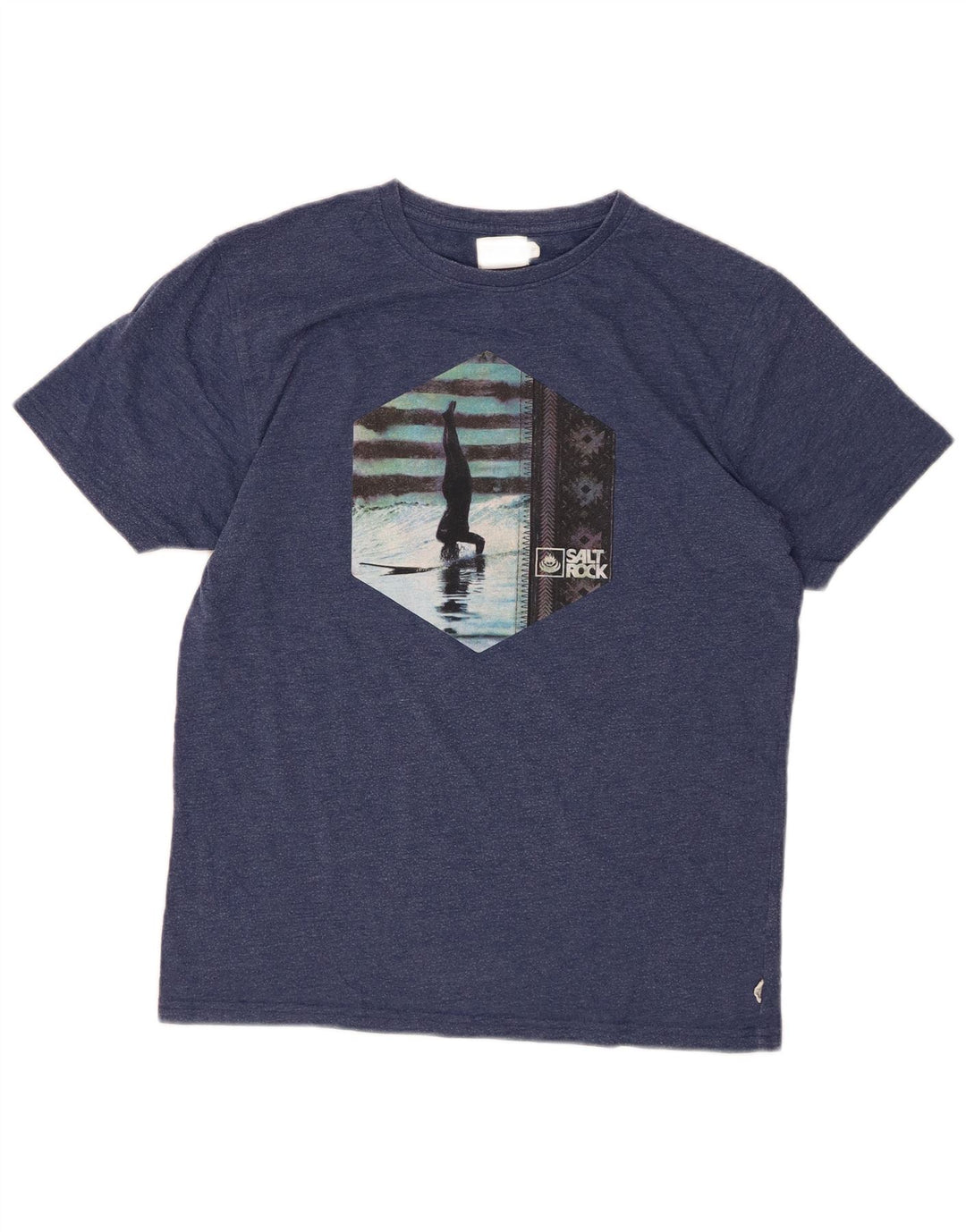 SALTROCK Herren-T-Shirt mit Grafik, Größe S, marineblau, Baumwolle