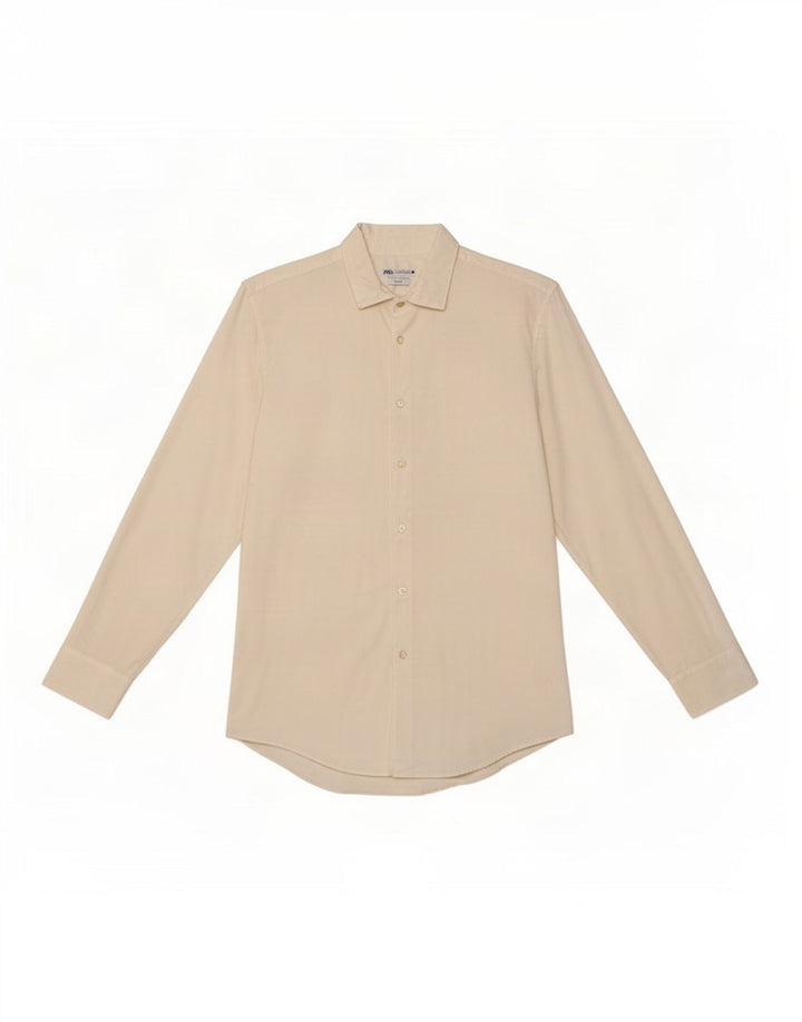 Zara Herren Slim Fit Hemd Large Weiß Lyocell