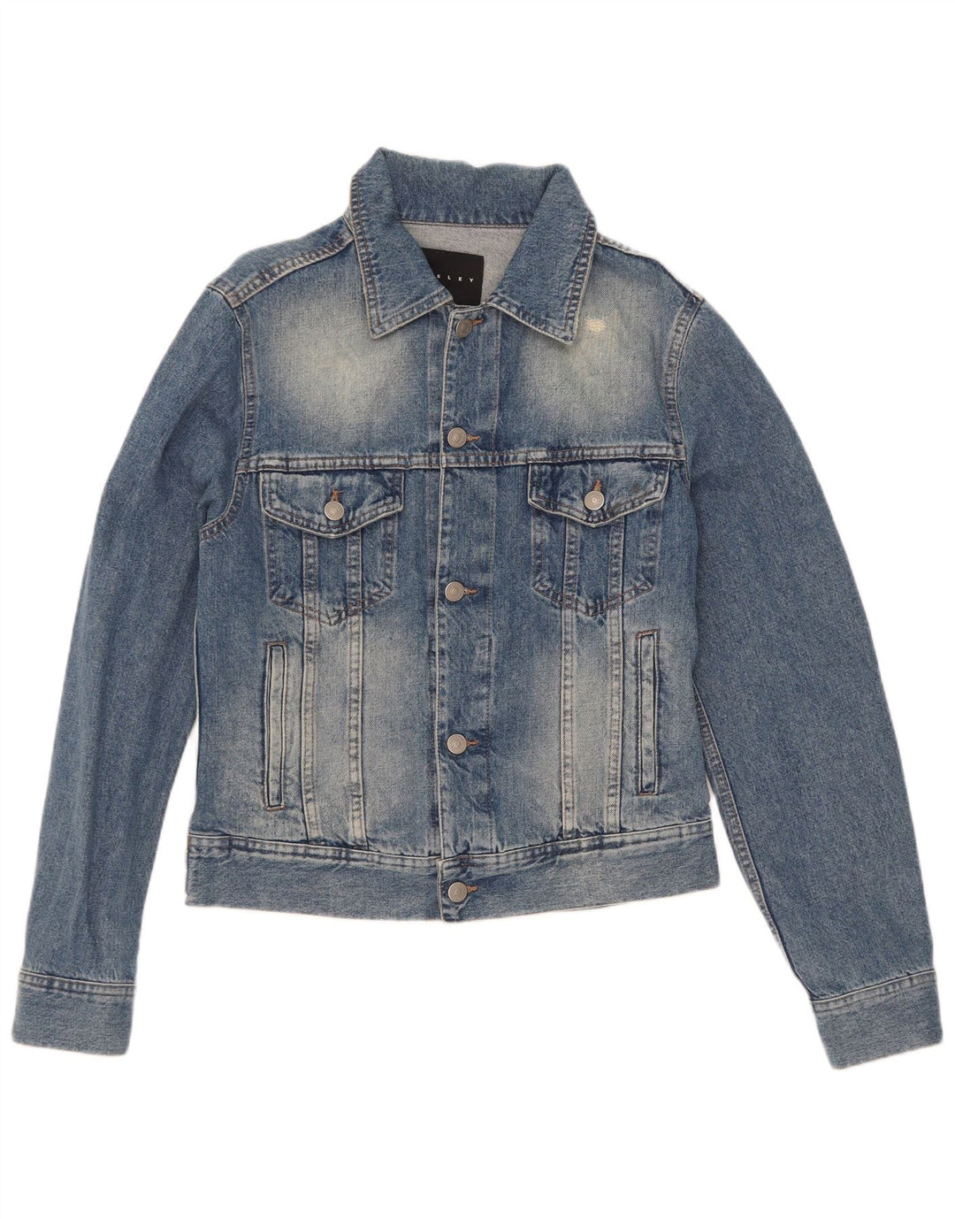 Sisley Herren Jeansjacke UK 36 Small Blaue Baumwolle