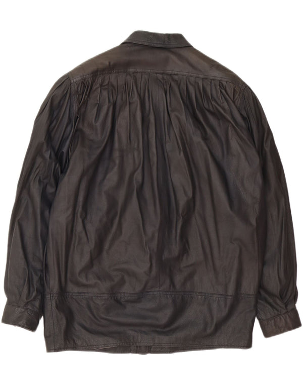 CONBIPEL Damen Übergroße Lederjacke UK 18 XL Braunes Leder