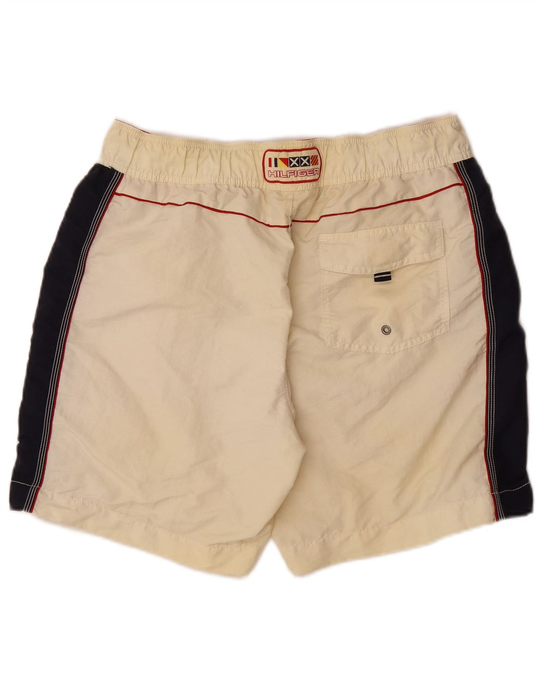TOMMY HILFIGER Herren-Badeshorts mit Grafik, groß, gebrochenes Weiß, Farbblock