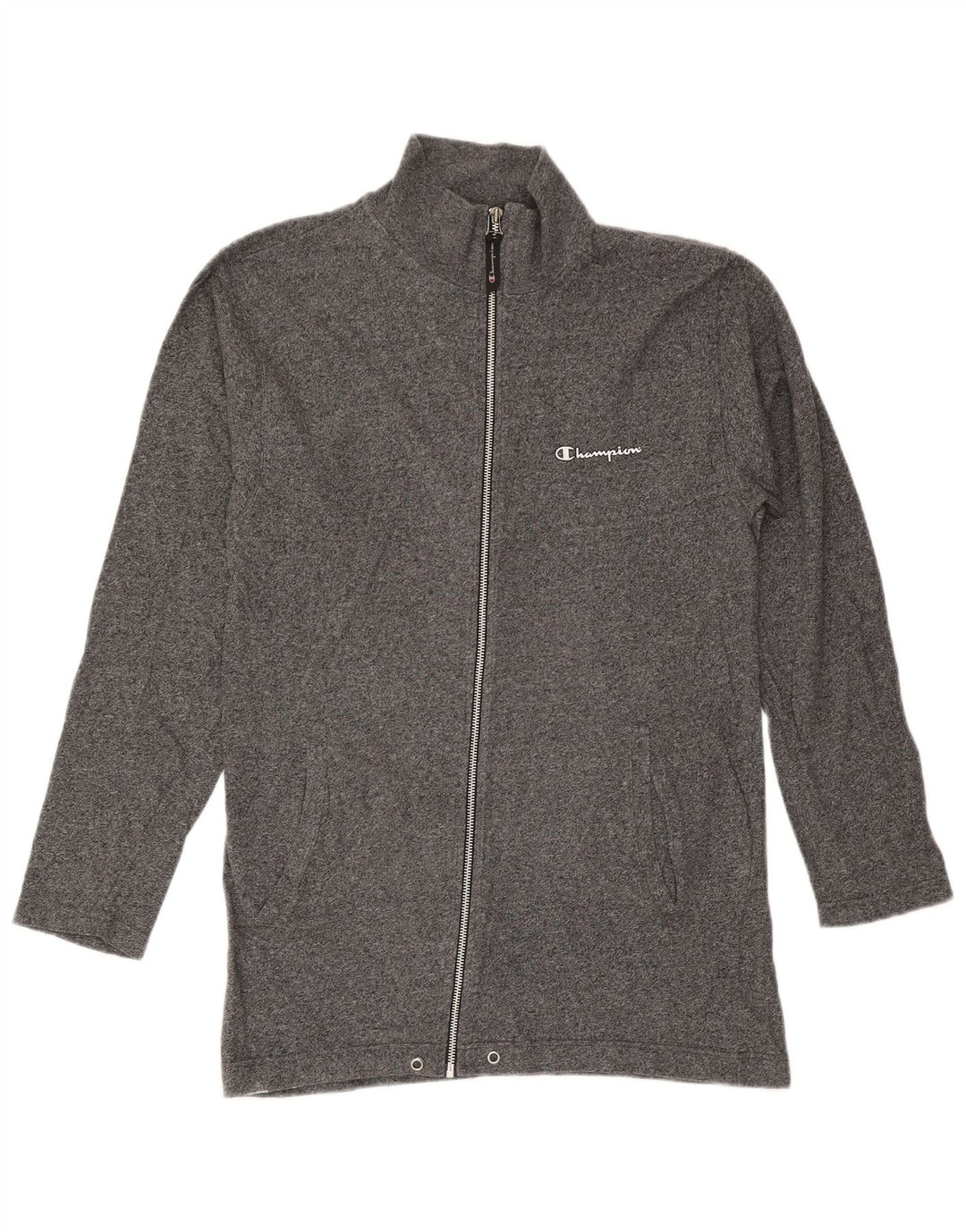 Champion Herren-Trainingsanzug-Oberteil, Jacke, klein, grau gefleckte Baumwolle